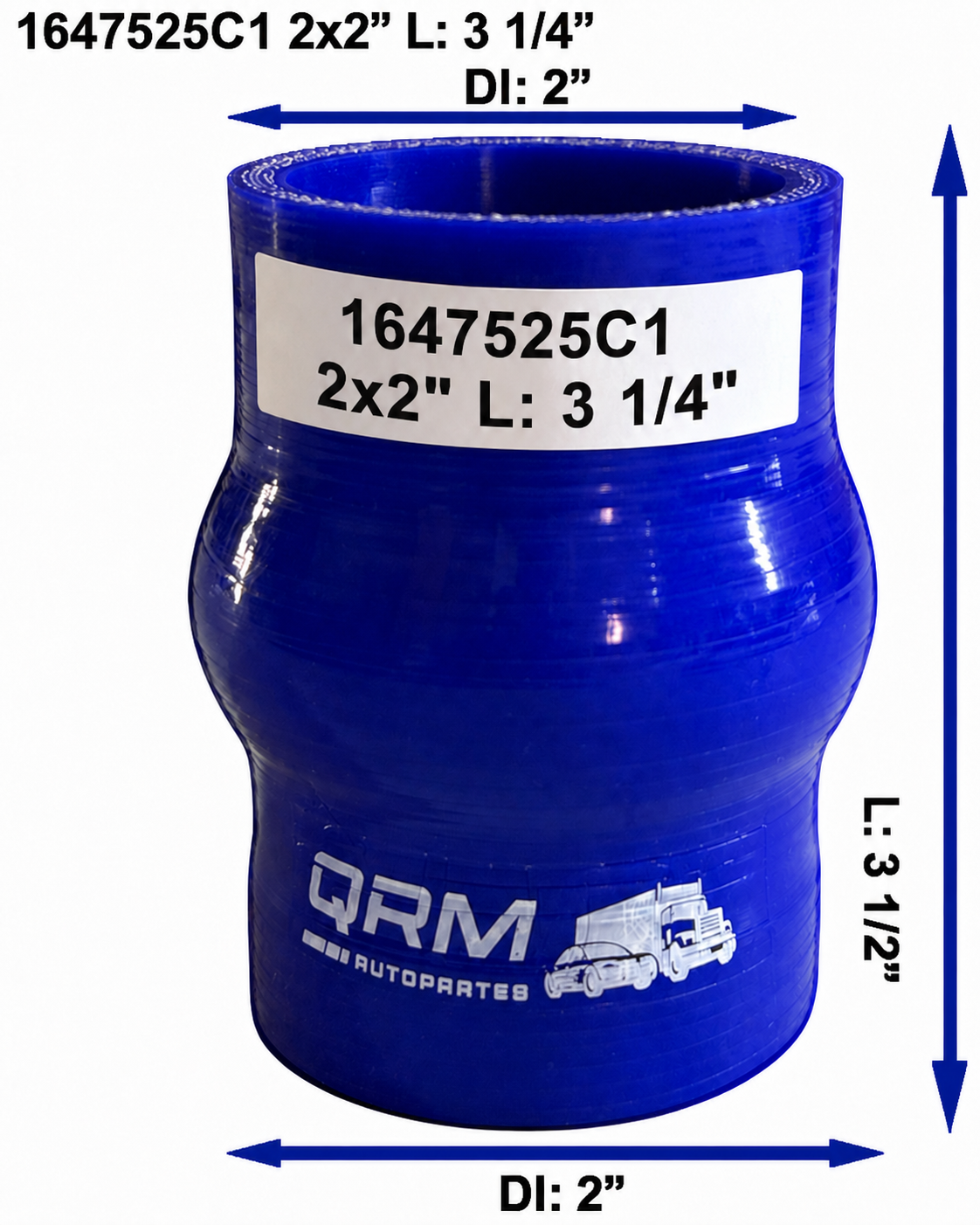 Cople Silicón con joroba 1647525C1  2 x 2" L: 3 1/4"