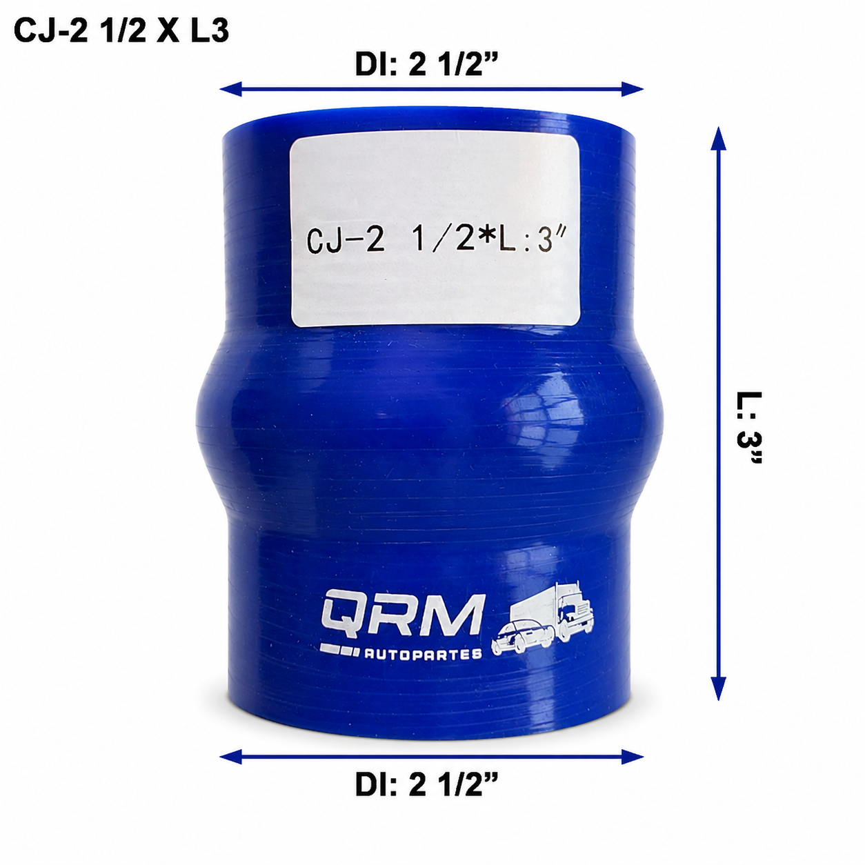 Cople Silicón con Joroba Diámetro Interno: 2 1/2" x Largo 3"