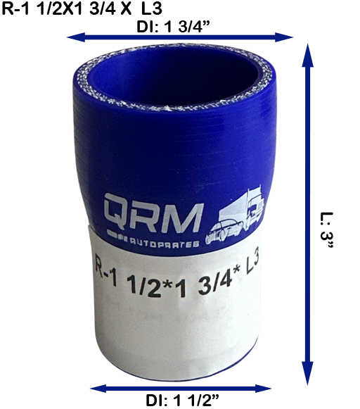 Manguera Reductor De Silicón 1 1/2" x 1 3/4" x Largo: 3"