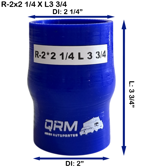 Manguera Reductor De Silicón 2" x 2 1/4" x Largo:3 3/4"